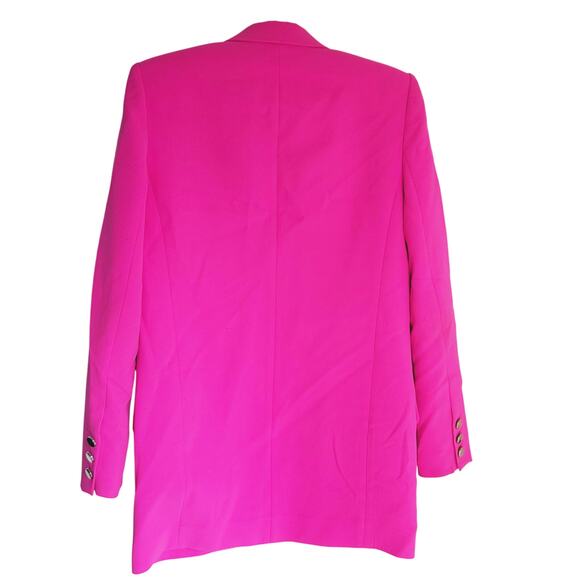 Barbara Bui Tailored Crepe Lined Blazer Jacket Hot Pink 38 Small Luxury Barbie - Picture 6 of 13